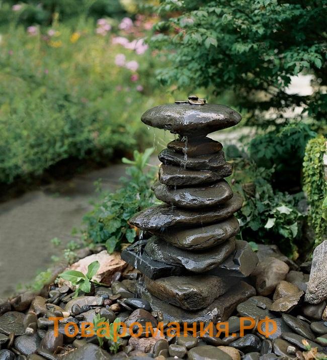 фонтан в виде сложанных камней
