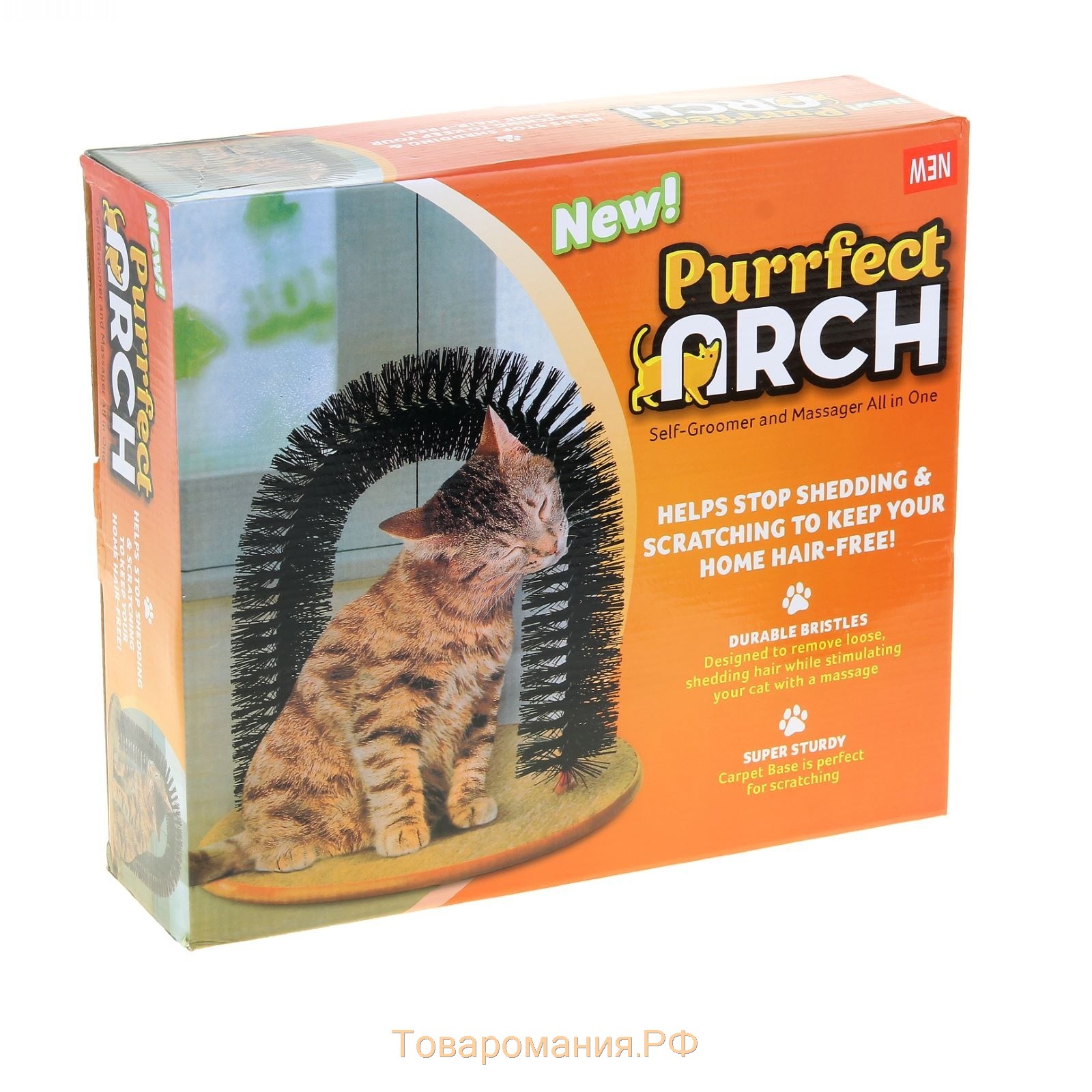 Комплекс для кошек с когтеточкой и аркой-чесалкой