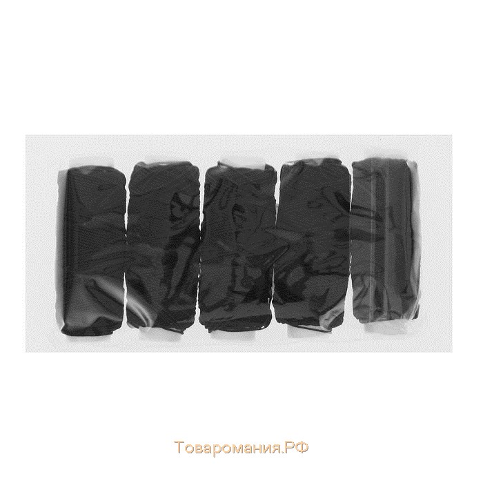 Резинки шпульные, 10 гр, 20 ± 2 м, 5 шт, цвет чёрный
