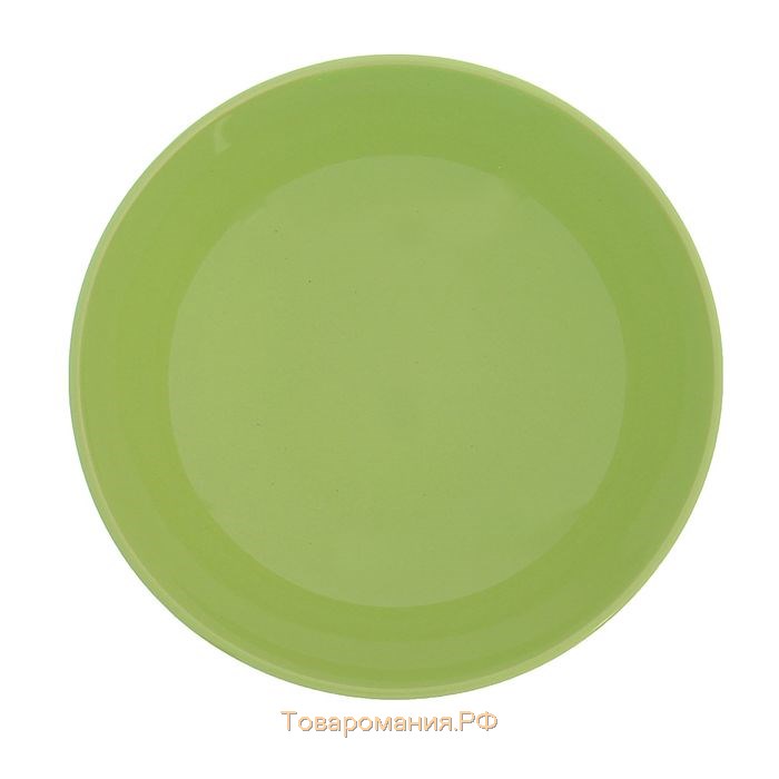 Тарелка керамическая глубокая «Зелёный горох», 700 мл, d=18 см, цвет зелёный