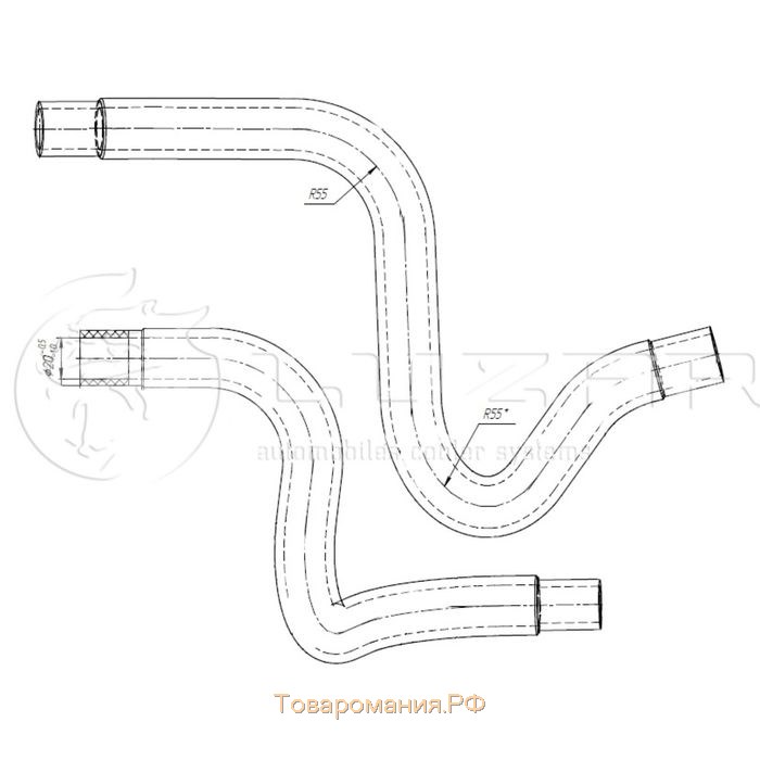 Комплект патрубков отопителя Гранта 2190-8101204P, LUZAR LPKh 0190