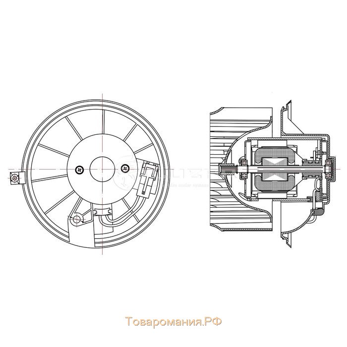 Электровентилятор отопителя УАЗ Патриот (Delphi) UAZ 52421846, LUZAR LFh 0363