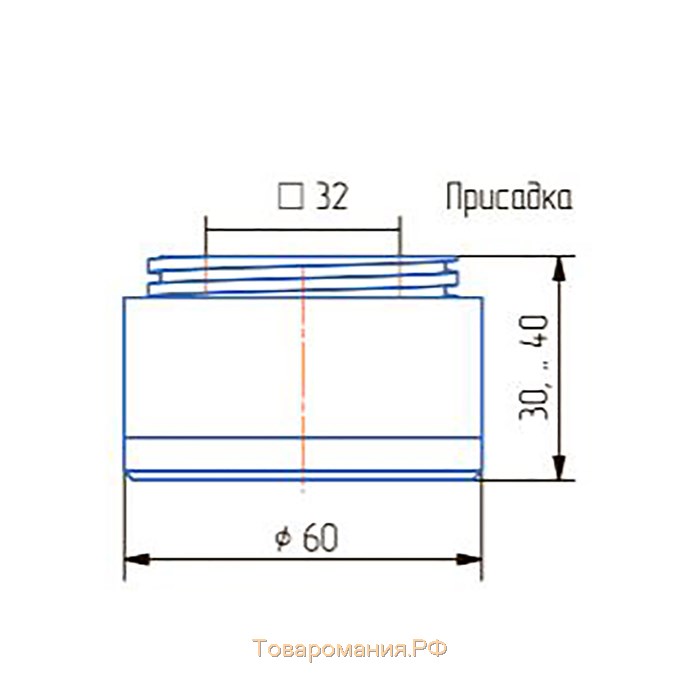 Опора регулируемая, круглая ОР  30-К, Н=30 мм