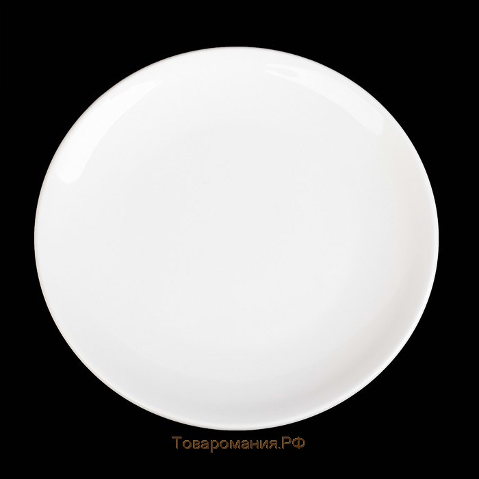 Тарелка фарфоровая десертная White Label, d=17,5 см, цвет белый