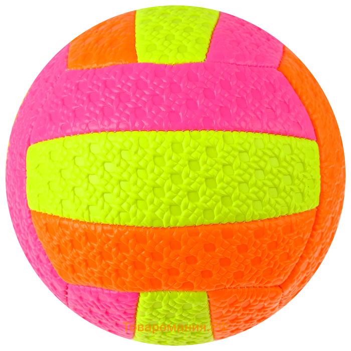 Мяч волейбольный, ПВХ, машинная сшивка, 18 панелей, р. 2, цвета МИКС