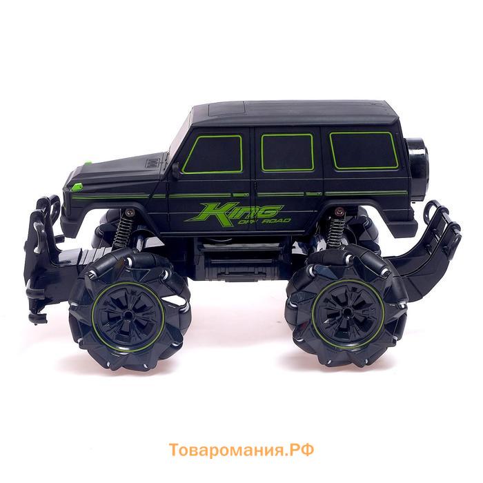 Машинка на пульте управления «Внежорожник», радиоуправление, 1:12, 4WD, движение во всех направлениях, работает от аккумулятора, цвет чёрный