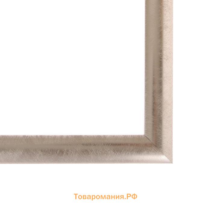 Рама для картин (зеркал) 30 х 40 х 2,7 см, пластиковая, Calligrata 6472, серебристая