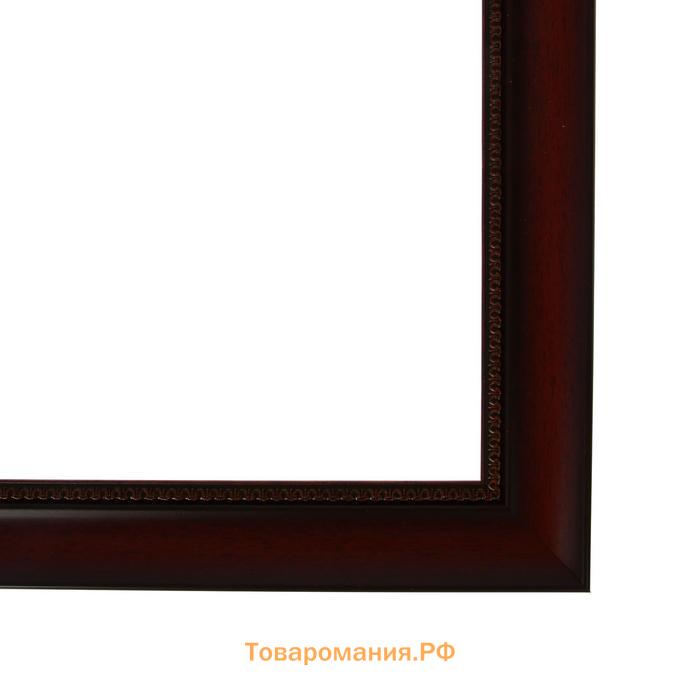 Рама для картин (зеркал) 30 х 40 х 4,4 см, пластиковая, Calligrata 6744, красное дерево