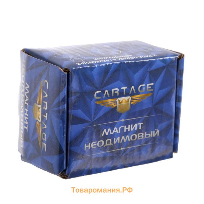 Магнит неодимовый Cartage с крючком для авто, d 16 мм, сцепление 5 кг