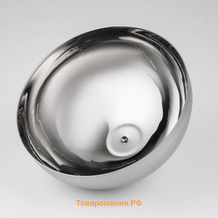 Крышка-Клош из нержавеющей стали, 26×26×15 см, круглая