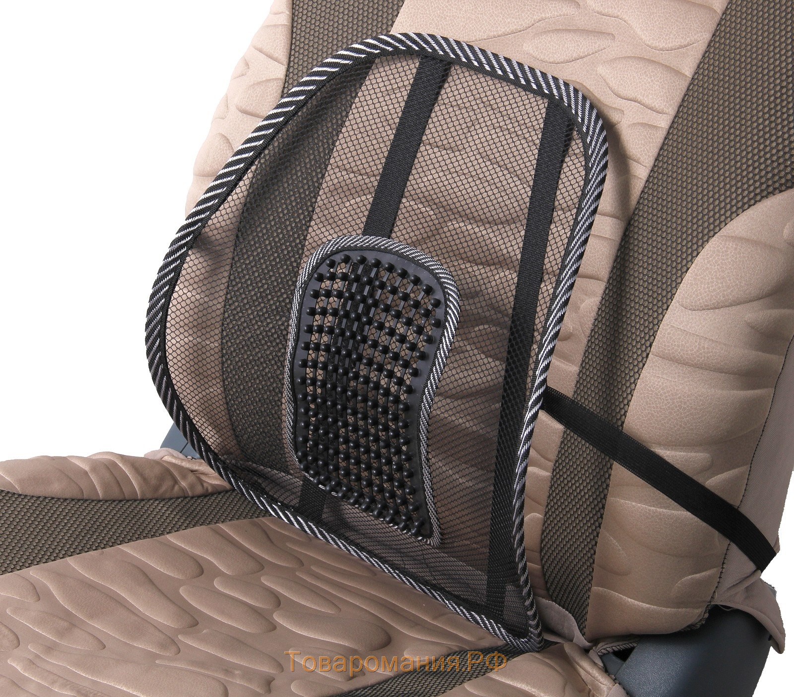 Ортопедическая спинка на сиденье TORSO с массажером на сиденье, 38x39 см
