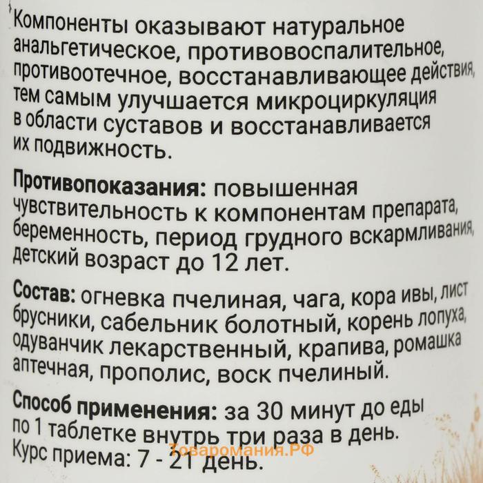 Огневка пчелиная Здоровое движение, 60 таблеток по 500 мг