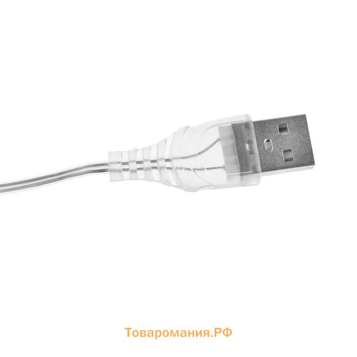 Фитосветильник светодиодный, 2 Вт, 5 В, в горшок, USB, полноспектральный, 1 круг