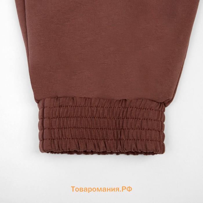 Костюм женский (джемпер, брюки) MINAKU: Casual Collection цвет шоколадный, размер 42