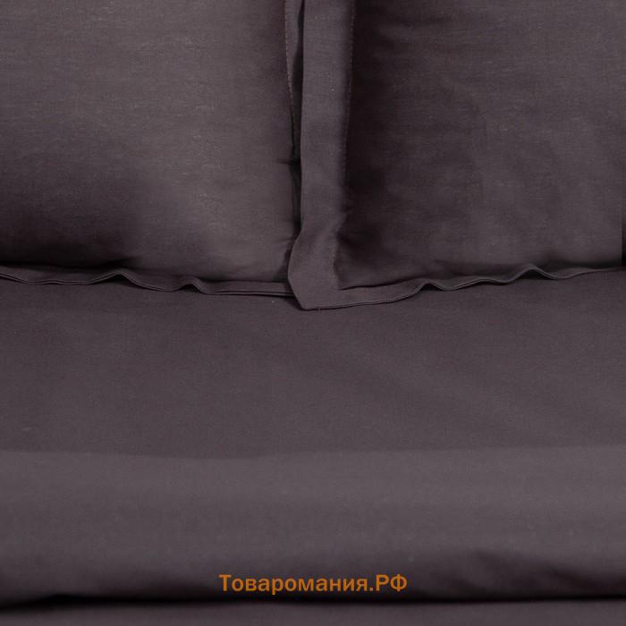 Постельное бельё  евро "Cool Gray" 200*215, 220*240, 50*70+3-2 шт, бязь, 125г/м2