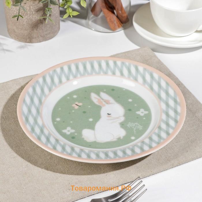 Тарелка фарфоровая Bunny, d=20 см