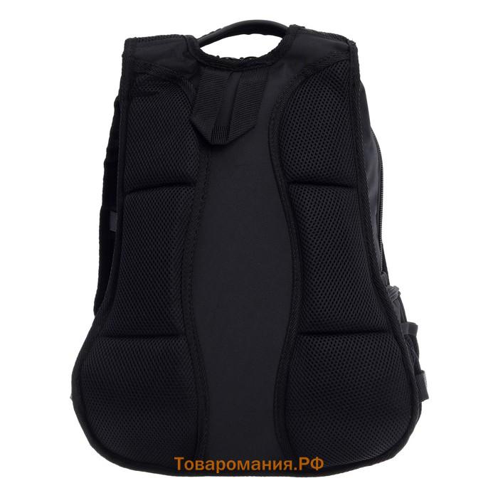 Рюкзак молодёжный 41 х 26 х 15 см, эргономичная спинка, Merlin, чёрный M21-137-3