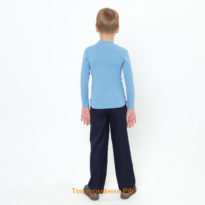 Брюки для мальчика, цвет темно-синий, рост 134 см (34)