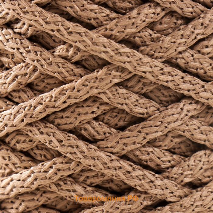 Шнур для вязания 100% полиэфир, ширина 5 мм 100м (латте)