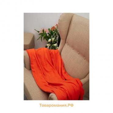 Плед Orange, размер 130х150 см, цвет оранжевый
