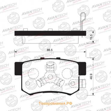 Колодки тормозные дисковые Avantech (противоскрипная пластина в компл.) AV0333