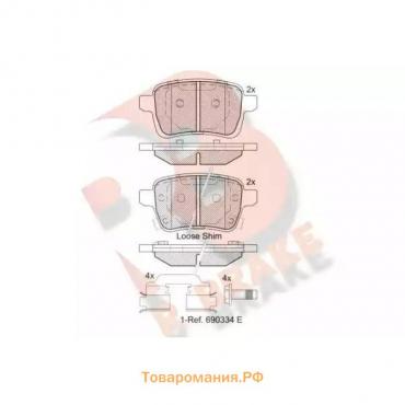 Дисковые тормозные колодки R BRAKE RB2170-203