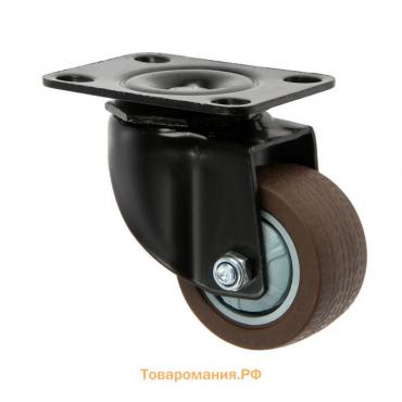 Колесо мебельное CAPPIO, d=50 мм, на площадке, поворотное, покрытие TPR